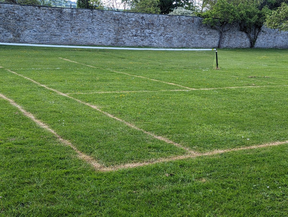 Tennis courts at Pentrenant Hall