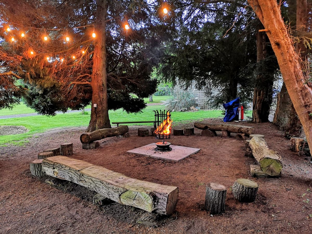 Firepit for groups at Pentrenant Hall
