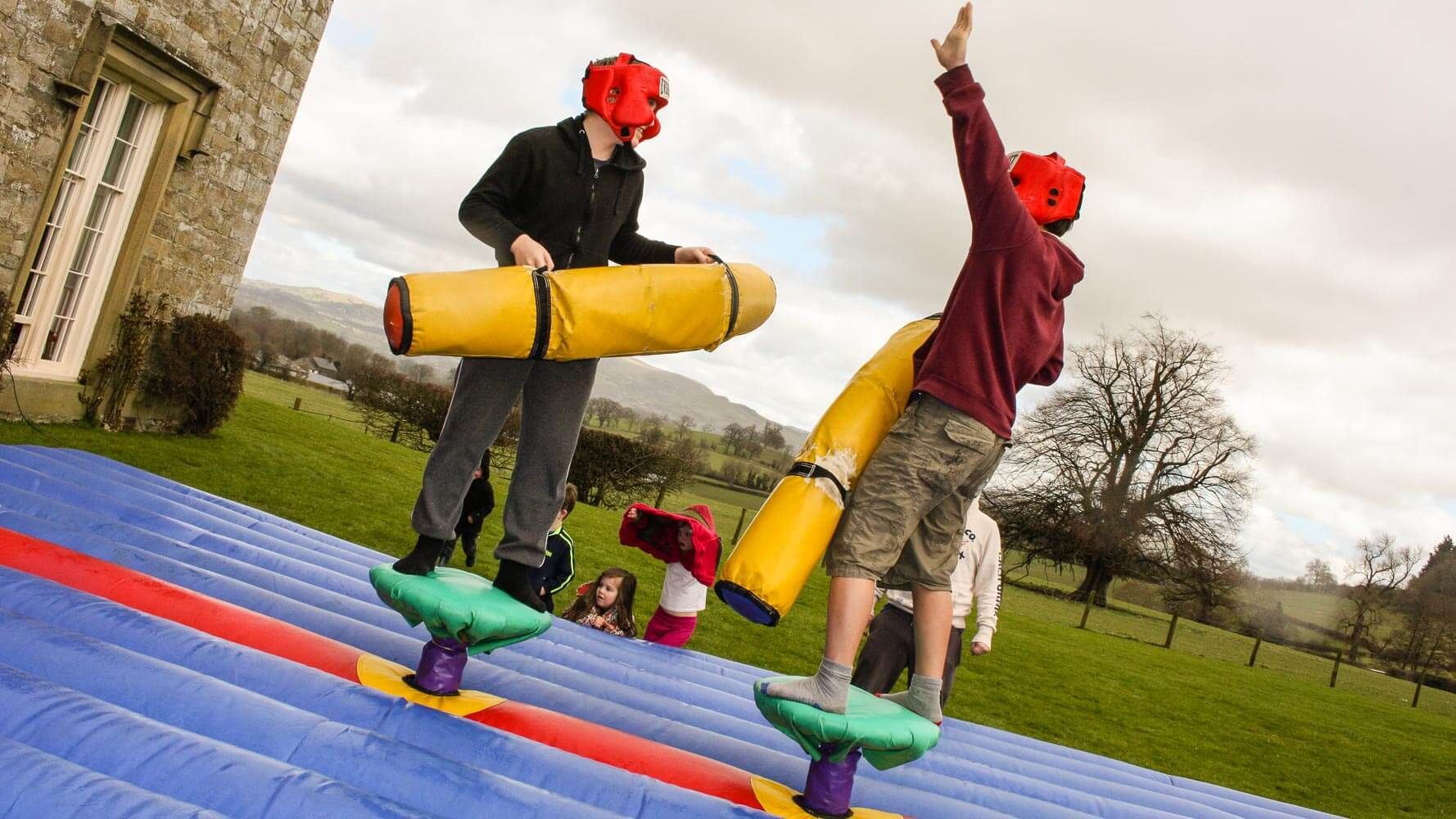 Group outdoor activities and games field at Pentrenant Hall